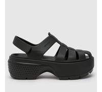 Crocs Unisex-Adult Stomp Fisherman Sandal Heeled, Black, 7 UK Men / 8 UK Women