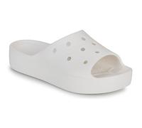 crocs Womens classic Slide Platform Sandals, White, 9