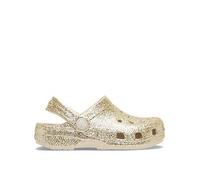 Crocs Toddler Classic Chunky Glitter Clog, Beige, Size 7 Younger