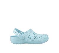 Classic Floral Cut Out Clog Crocs Turquoise Infant 10