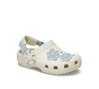 Crocs Classic Denim Flower Adjustable Backstrap Clogs White EU 22-23 Kids