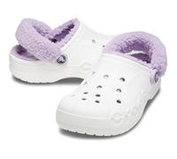 Crocs Unisex Adult Baya Lined Fuzz Strap Clogs White/Lavender 6 Womens 4 Mens US