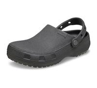 Crocs Unisex-Adult Classic Crafted Canvas Clogs for Men and Women, Black Sand, 12 UK Men / 14 UK Women