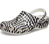Crocs Unisex-Adult Classic Graphic Clogs, Checkered, 6 UK Men / 7 UK Women
