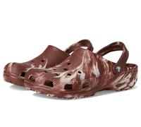 Crocs Unisex-Adult Classic Marbled Tie-dye Clog, Dark Clay/Multi, 10 Women/8 Men