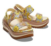 Crocs unisex-adult Classic Mega Crush Sandal, Vanilla/Cork Retro Floral, 5 UK Men / 6 UK Women