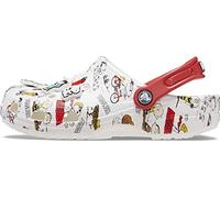 Crocs Unisex-Adult Classic Peanuts Snoopy Clog, White/Multi, 11 UK Men / 13 UK Women