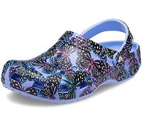 Crocs Unisex-Adult Classic Printed Floral Clogs, Moon Jelly/Multi, 7 UK Men / 8 UK Women