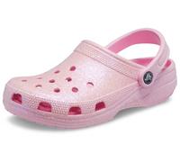 Crocs Unisex-Adult Classic Sparkly Clog | Metallic and Glitter Shoes, Flamingo, 12 UK Men / 14 UK Women