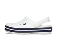 Crocs Unisex Adult Crocband Clog, White/White/Navy, 12 UK Men / 14 UK Women