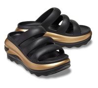 Crocs Unisex-Adult Mega Crush Triple Strap Platform Sandals, Black/Gold Metallic, 7 UK Men / 8 UK Women