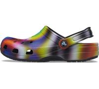Crocs Unisex Classic Rainbow Clogs, Black/Multi Solarized, 3 UK
