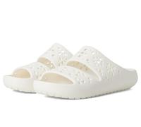 Crocs Women's Classic Floral Cut Out Womens Sandals - White - Size: 7