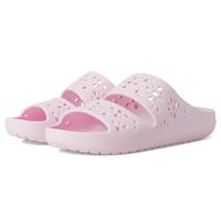 Crocs Women's Classic Floral Cut Out Womens Sandals - Pink