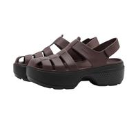 Crocs Unisex-Adult Stomp Fisherman Sandal Heeled, Mocha, 6 UK Men / 7 UK Women
