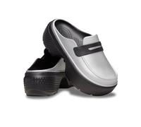 Crocs Unisex-Adult Stomp Loafers, Silver/Black, 6 Women/4 Men