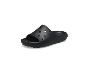 Crocs Unisex Adults,Classic Slide v2, Black, 6 UK Men/ 7 UK Women