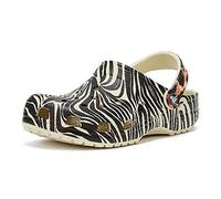 Crocs Unisex Baya Clogs, Bone/Multi Animal Remix, 8 UK Men/ 9 UK Women