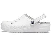 Crocs Unisex Baya Lined Clog, White Light Grey, 7 UK Men 8 UK Women