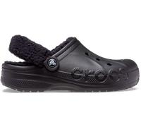 Crocs | Unisex | Baya Lined Fuzz-Strap | Clogs | Black / Black | W7/M6