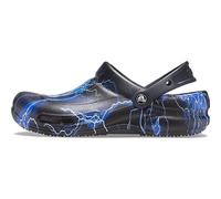Crocs Unisex Bistro Graphic Clog, Black Lightning Bolts, 8 UK