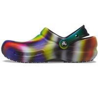 Crocs Unisex Bistro Graphic Clog, Neon Multi/Black, 4 UK