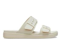 (White, 8 (Adults')) Crocs Brooklyn Buckle Women's Sandstone Sandals