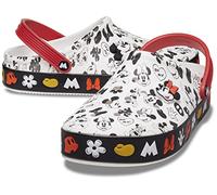 Crocs Unisex-Child Disney Mickey and Minnie Mouse Clogs, Light Up Shoes, White, 4 Women/2 Men