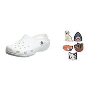 Crocs Unisex Classic Clog and Crocs Jibbitz Shoe Charm 5-Pack Bundle