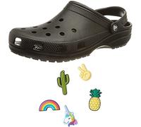 Crocs Unisex Classic Clog and Crocs Jibbitz Shoe Charm 5-Pack Bundle