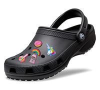 Crocs Unisex Classic Clogs, Black, 10 UK(45/46 EU) Shoe Charm 5-Pack | Personalize with Jibbitz, Everything Nice, One Size