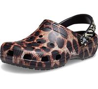 Crocs Unisex's Classic Clogs with Animal Print | Zebra and Leopard Shoes, Orange, 14.5 UK