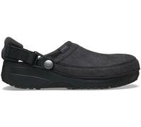 Crocs Unisex-Adult Classic Crafted Canvas Clogs for Men and Women, Black Suede, 6 Women/4 Men