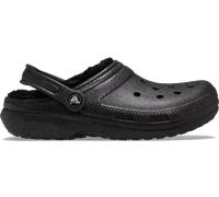 Crocs | Unisex | Classic Fuzz Lined Glitter | Clogs | Black | W4/M3