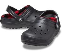Crocs Unisex Classic Holiday Lined Clogs, Buffalo Plaid/Black/Varsity Red, 7 UK