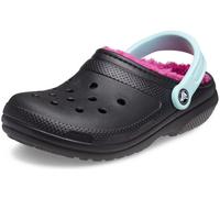 Crocs Unisex Classic Lined Clog, Black Pink Multi, 3 UK Men/ 4 UK Women