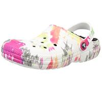 Crocs Unisex Classic Lined Tie-dye Clog Clogs, Blotched Tie Dye, 3 UK Men/ 4 UK Women