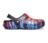 Crocs Unisex Classic Lined Tie-dye Clog Clogs, Multi Black, 10 UK Men/ 11 UK Women