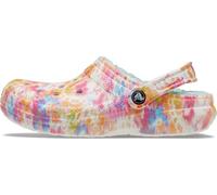 Crocs Unisex Classic Lined Tie-dye Clog Clogs, Orange Zing Multi, 11 UK Men/ 12 UK Women