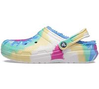 Crocs Unisex Classic Lined Tie-dye Clog Clogs, Pastel Tie Dye, 3 UK Men/ 4 UK Women