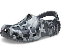 Crocs Unisex Classic Printed Camo Clog, Slate Grey/Multi, 12 UK Men