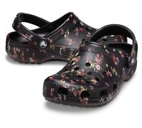 Crocs Unisex Classic Printed Floral Clogs, Black Ditsy, 7 UK