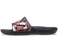 Crocs Unisex Classic Slide Sandals, Black/Red, 7 US Women