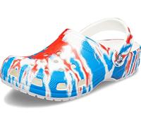 Crocs Unisex Classic Tie-dye Clogs, Fresco Multi, 9 UK Men/ 10 UK Women