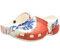 Crocs Unisex Classic Tie-dye Graphic Clog, Red White Blue, 1 UK