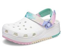 Crocs Unisex Classic Tie-dye Graphic Clog, White/Multi, 12 UK