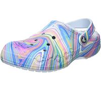 Crocs Unisex Baya Lined Printed Clog, Mineral Blue Multi, 12 UK