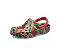 Crocs Unisex Clogs, Baya Holiday Plaid Clog, Kelly Green, 5 UK Men/ 6 UK Women