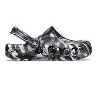 Crocs Unisex Clogs, Baya Marbled Clog, Black/White, 7 UK Men/ 8 UK Women
