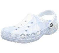 Crocs Unisex Clogs, Baya Marbled Clog, White/Multi, 9 UK Men/ 10 UK Women